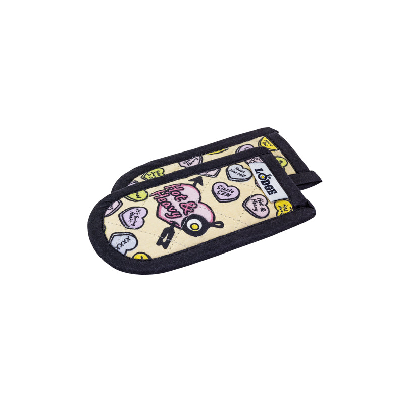 Conversation Heart Handle Holders. Set of Two - Lodge