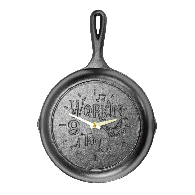 Dolly Parton 9 to 5 Skillet Clock - Lodge