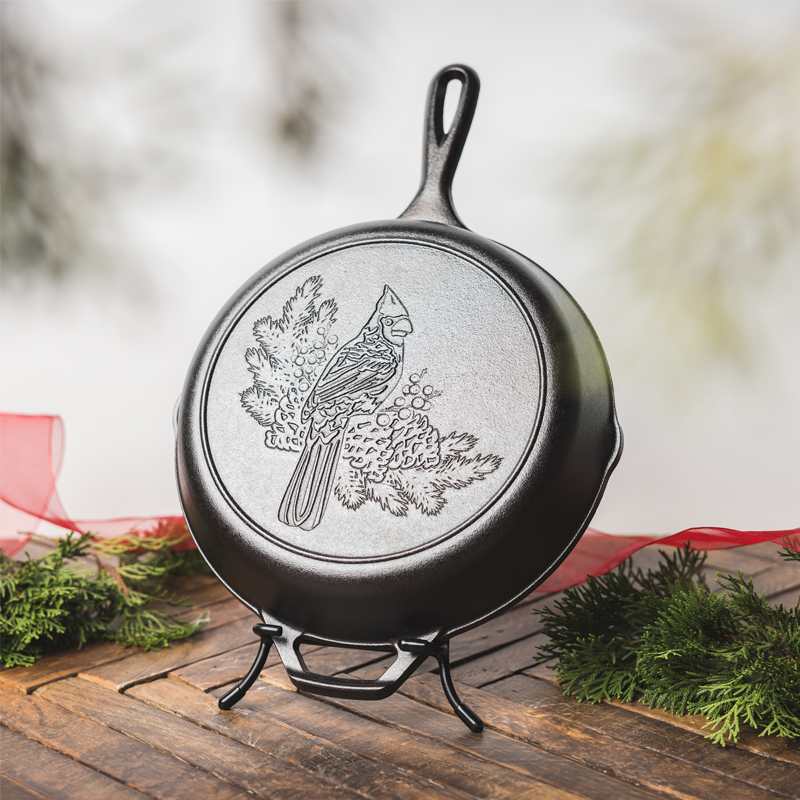 Lodge 10.25 Inch Seasoned Cast Iron Cardinal Skillet - Lodge