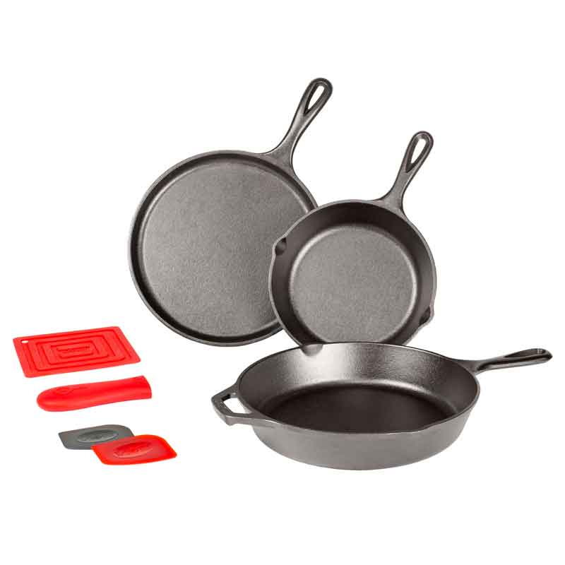 Essential Seasoned Cast Iron Skillet Set - Lodge
