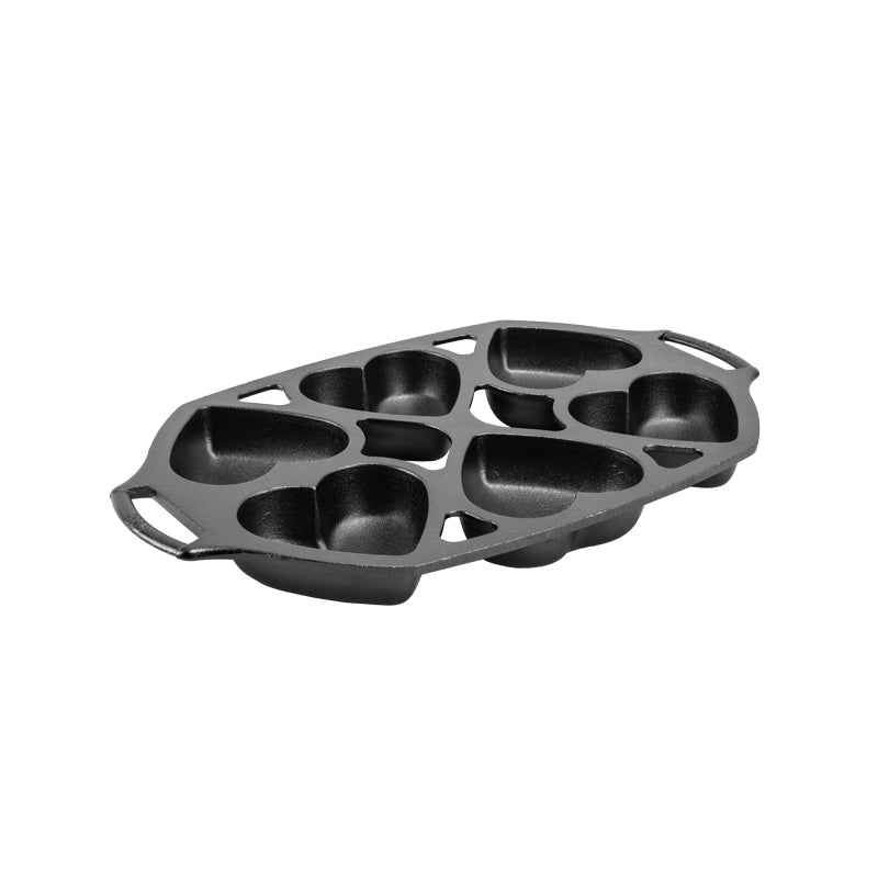 Seasoned Cast Iron Heart Mini Cake Pan - Lodge