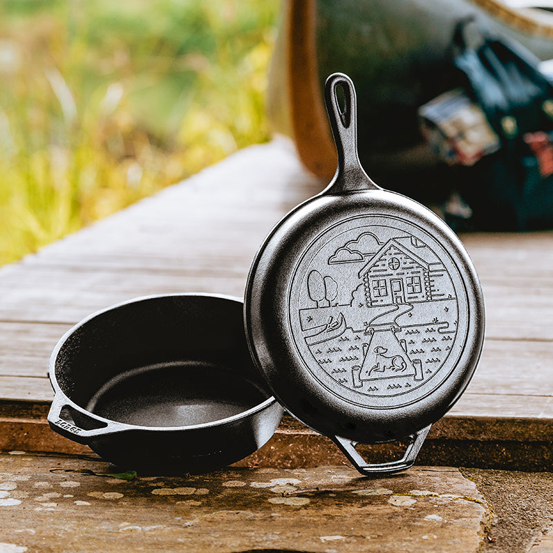 Wanderlust 3.2 Quart Cast Iron Cabin Combo Cooker - Lodge