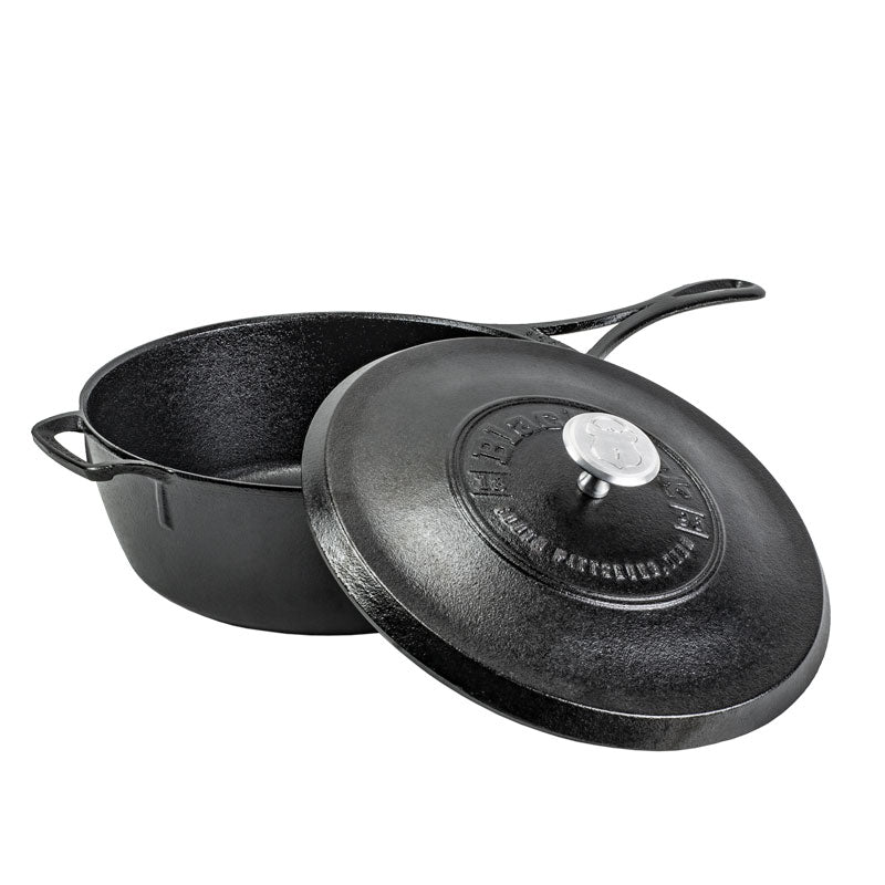 Blacklock 4 Quart Lightweight Cast Iron Deep Skillet With Lid - Lodge