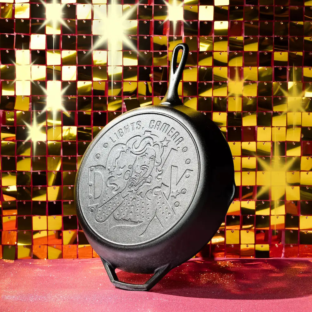 12 Inch Dolly Parton Skillet. Lights. Camera. Dolly - Lodge