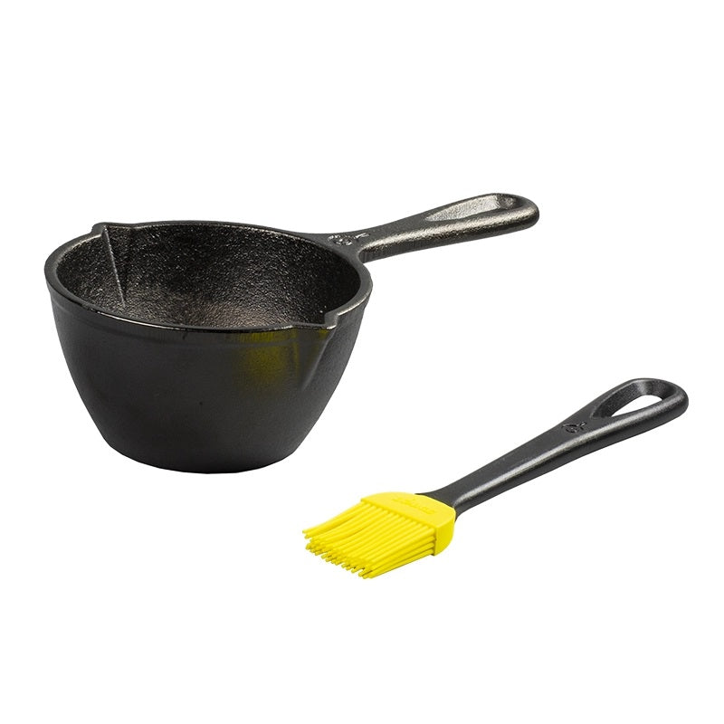 Cast Iron Melting Pot and Silicone Brush - Lodge