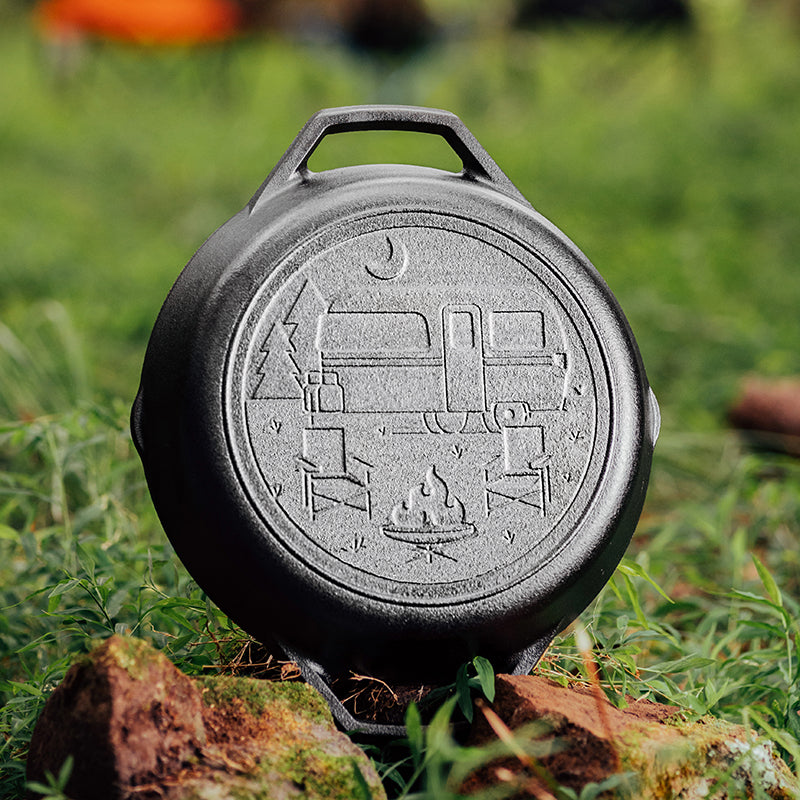 Wanderlust 10.25 Inch Cast Iron Dual Handle Camper Pan - Lodge