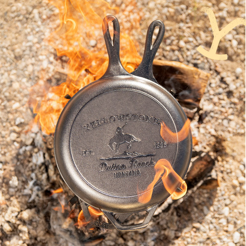 Yellowstone? Seasoned Cast Iron Bucking Bronco Combo Cooker - Lodge
