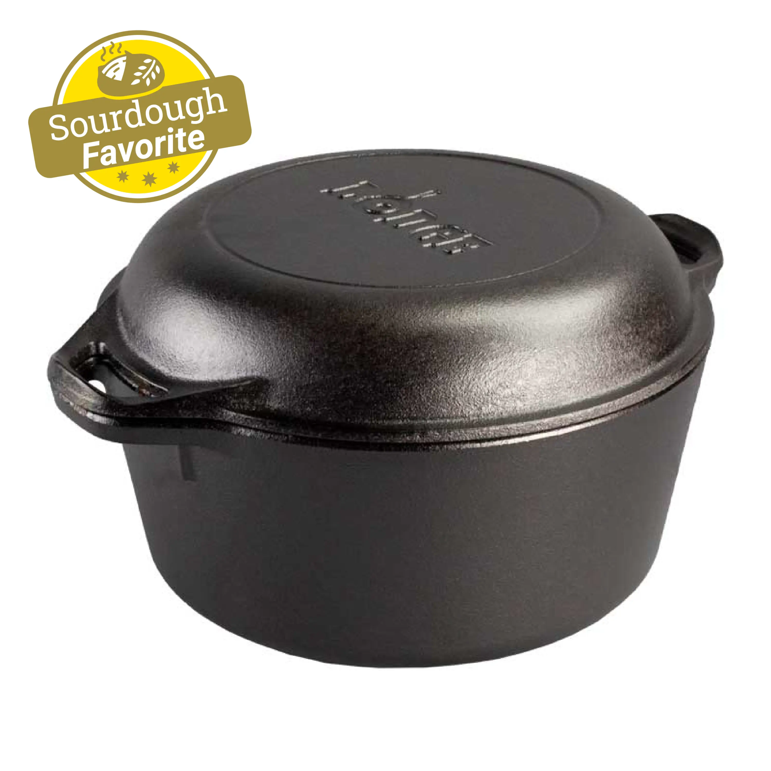 5 Quart Cast Iron Double Dutch Oven - Lodge